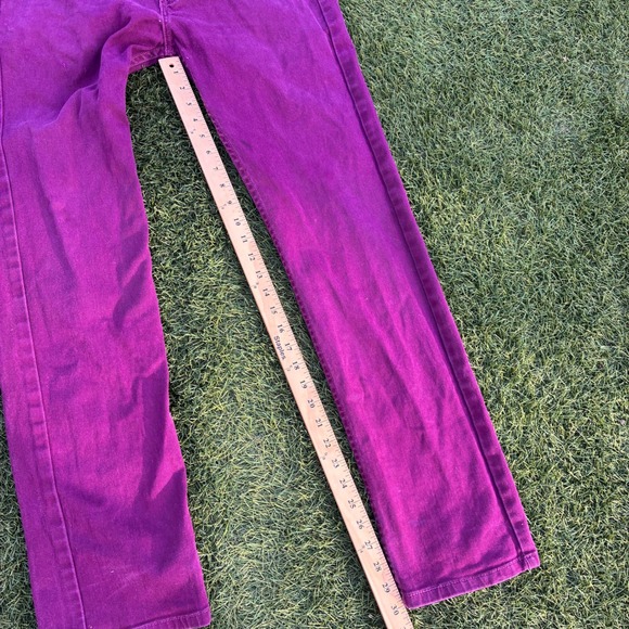 Levi's 513 White Tag 30x30 Pants Purple Cotton Stretch Jeans - Picture 5 of 11